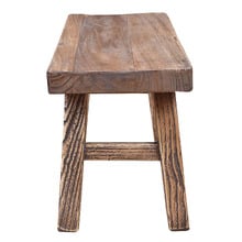 Penners Recycled Elm Wood Small Footstool